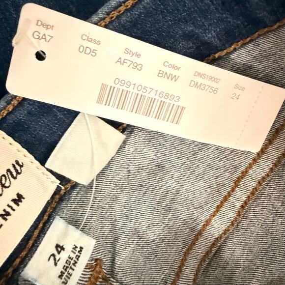 NWT J.Crew 9" High Rise Toothpick Jeans Dark Wash Blue Stretch Denim Size 24 - Picture 10 of 13